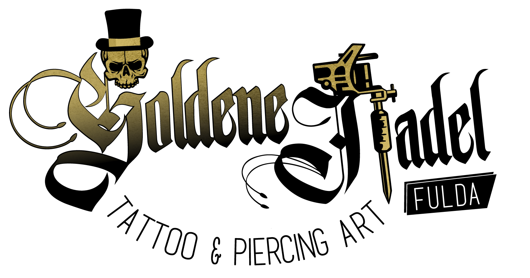 Logo des Goldenen Nadel Tattoo- und Piercing Art Studios